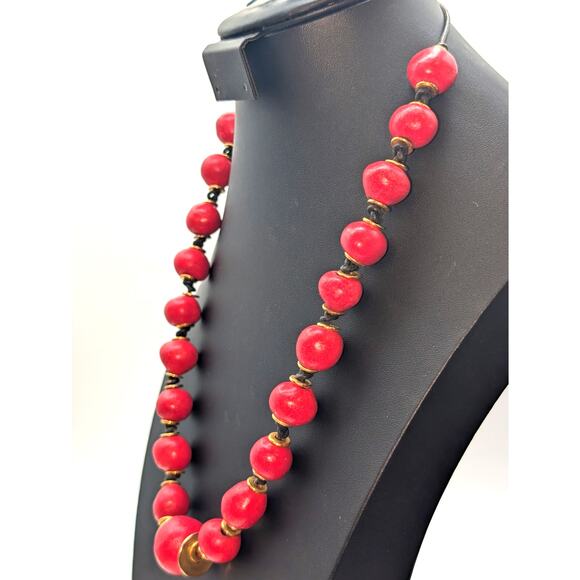 Mixed Jewelry of Red Black Gold Theme Five Piece Lot - Picture 2 of 10